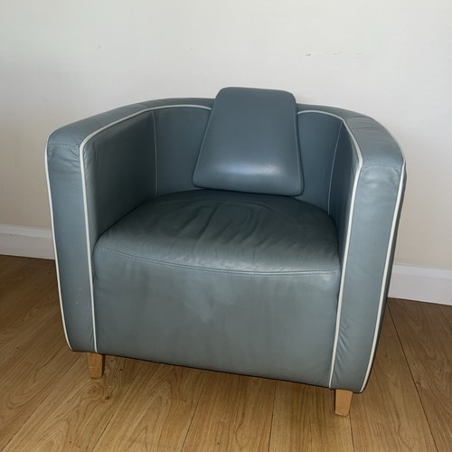 Vintage tub chair blue - chair,