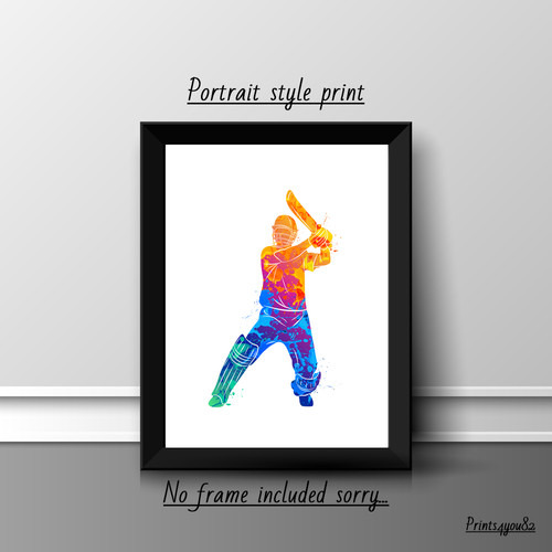 Cricket player print - cricket,