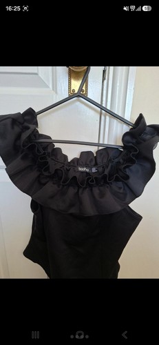 Boohoo black bodysuit - black,