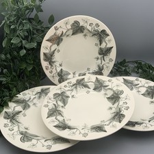 Wedgewood Napoleon Ivy Grey 9” Soup Bowls Deep China Plates FREE DELIVERY!