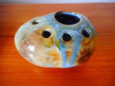 Vintage 1970s Tremaen Studio Pottery Cornwall – Small Pebble Vase – Peter Ellery
