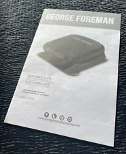 George Foreman Removable Plate Grill GRP1065B Manual ONLY Use Care