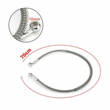 70cm/28" Motorcycle Brake Oil Hose Line Banjo Fitting Stainless Steel Swivel T9