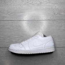 Nike Jordan 1 Low Triple White Mens Trainers Size 8 EU 42.5 US 9