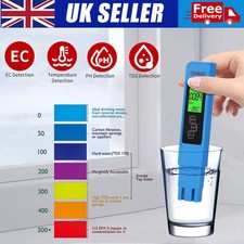 4-IN-1 TDS Meter LCD Digital Electric Tester Pen Water Hydroponics Test Aquarium
