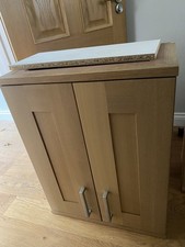 Oak wood cabinet with two