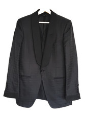 Tom Ford Tuxedo Dinner Jacket Mens IT 7 48R Silk Black Shawl Designer Red Carpet