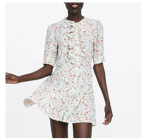Zara tiffany floral - zara, ruffle