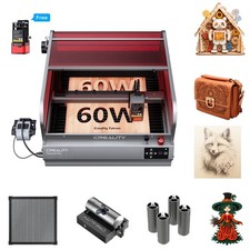 Creality Falcon2 Pro 60W Enclosed Laser Engraver & Honeycomb & Rotary Roller