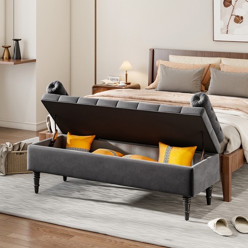 Flip top storage bench - top,