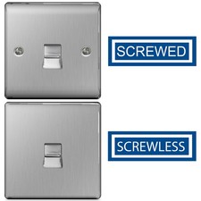 BG Brushed Steel Switches and