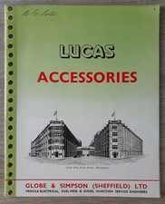 Lucas Accessories Brochure 1959 - Lamps Trafficators Mirrors Horns Screen Wipers