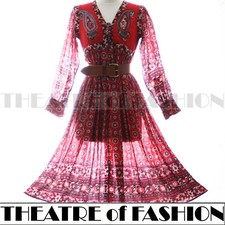DRESS INDIAN VINTAGE 70s SILK