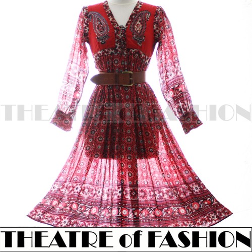 Dress indian vintage 70s silk - vintage,