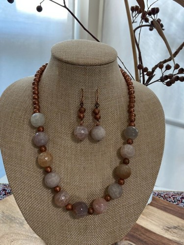 Elegant cracked fire agate and - elegant,