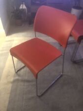 VITRA Jasper Morrison Sim Red sled base stacking chairs Never Used! X4