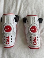 Nike T90 Shin Guards, Small - height of Wearer 120-130cm, White And Red