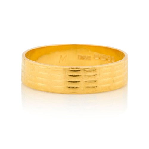 Gold ribbed wedding - ribbed,