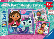 Gabbys Dollshouse Puzzle 3x49piece Ravensburger Jigsaw
