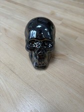 Ceramic Black Glazed Skull