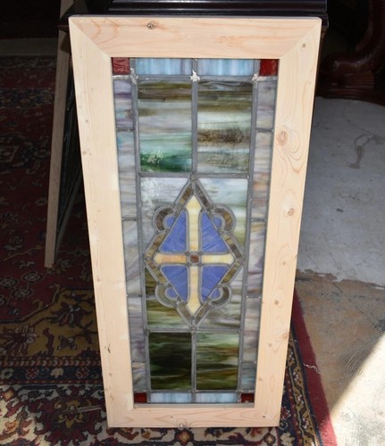 Vintage stained glass window - glass,