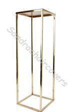 70cm Gold Metal Flower Stand Pedestal Centrepiece Wedding Trumpet or rectangle