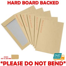 PLEASE DO NOT BEND HARD CARD BOARD BACKED ENVELOPES BROWN MANILLA C6 C5 A5 A4 A3