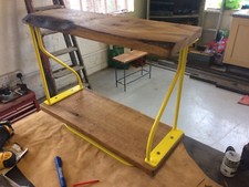 Bespoke oak/steel bedside