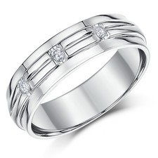 Palladium Diamond Ring Solid