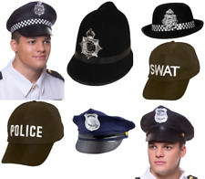 Police Fancy Dress Accessory Policeman Police Officer Cap Mens Ladies