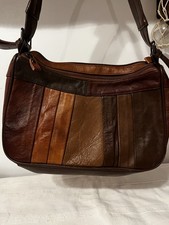 Genuine vintage Leather  Patchwork  Multicolor patch work  Shoulder bag