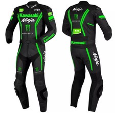 Men’s 2PC Motorcycle Racing Leather Suit with Armor – Moto Biker Gear
