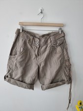 Next Distressed Linen Blend Cargo Shorts Vintage Y2k