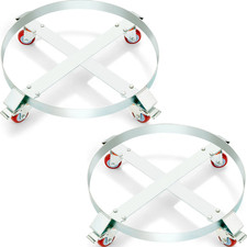 VEVOR 2PCS 55 Gal Drum Dolly Heavy Duty Barrel Cart 1000lbs with Swivel Casters