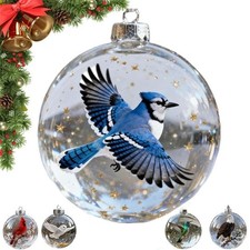 Birds Crystal Glass Ornament