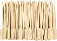 Wooden Bamboo Paddle Skewers BBQ Biodegradable & Disposable Cocktail Party Stick