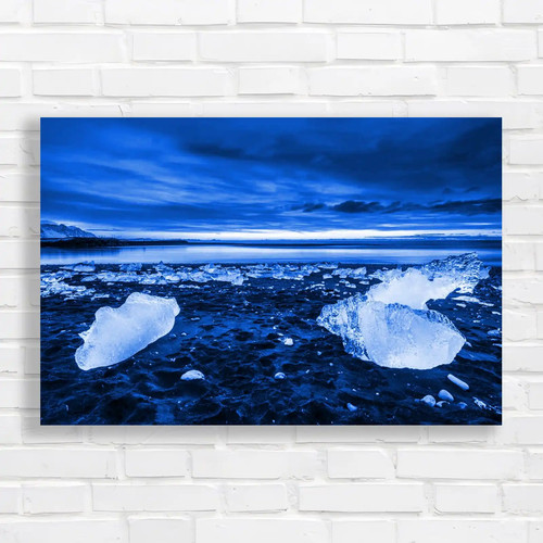 Ice beach winter sunset - ice,