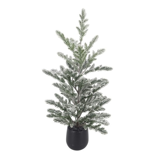 Green snowy pine christmas - green,