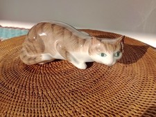Vintage Ceramic Tabby Cat Hand