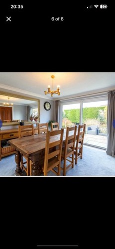 Oak refectory dining table - oak,