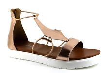 Rainbow Womens EU 42 UK 8.5 Rose Gold Rear Zip Platform Sandals FREE POSTAGE