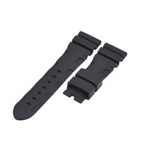 24x22mm Black Rubber Watch