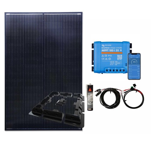 Black solar panel kit 250w - panel,