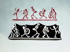 Wooden Block Stamps Border Design For Fabric Handmade Blocks Printing