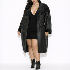 80s Vintage Long Leather