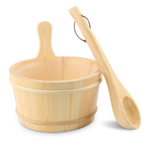 Wooden bucket and - and, set,4l