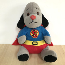 Sweep Superhero Soft Toy Plush 27cm Tall Sooty Dog Pal in Cape by Gosh Designs