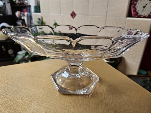 Vintage pressed glass - glass, footed