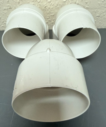 Round upvc downpipe gutter - 3x,