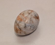 Vintage Alabaster Marble Carved Decorative Egg  Lovely Marbled Patterns